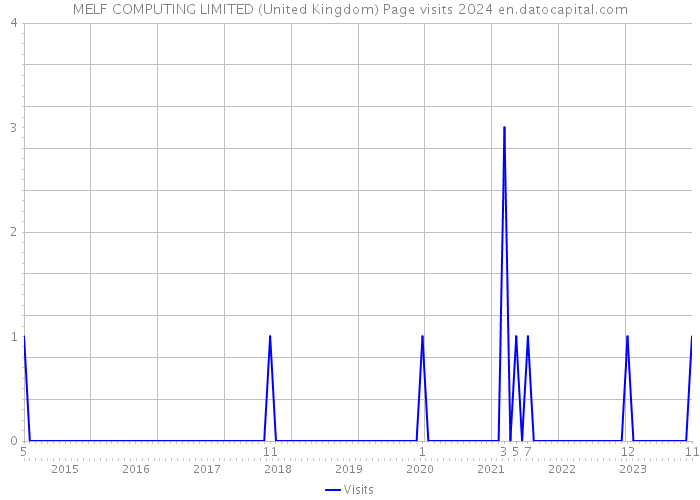 MELF COMPUTING LIMITED (United Kingdom) Page visits 2024 