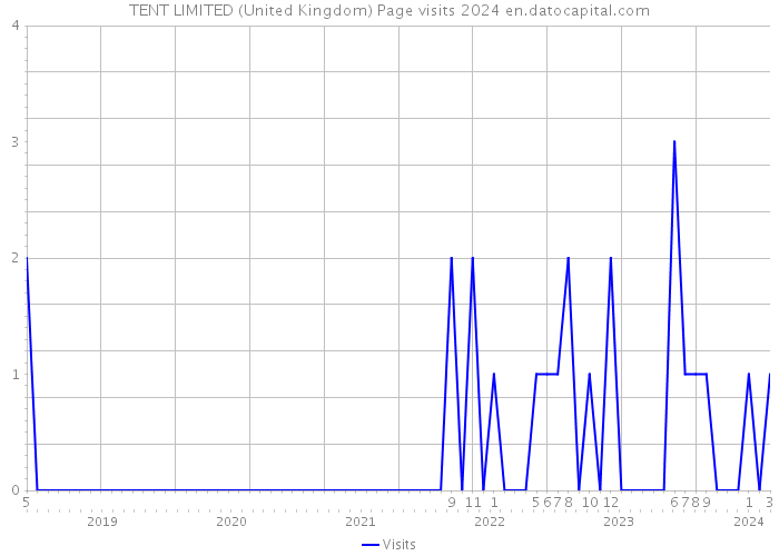 TENT LIMITED (United Kingdom) Page visits 2024 