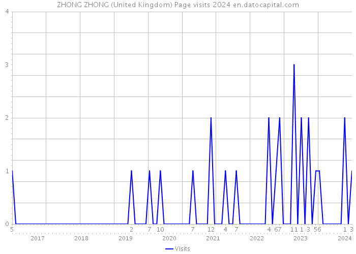 ZHONG ZHONG (United Kingdom) Page visits 2024 