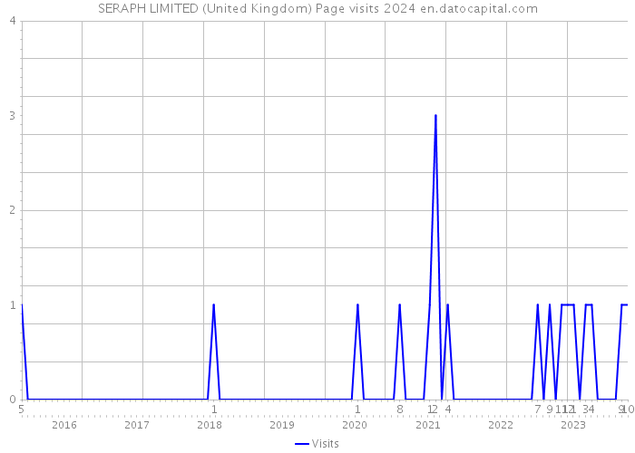 SERAPH LIMITED (United Kingdom) Page visits 2024 