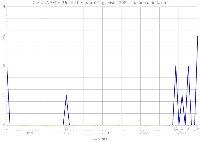 GIANINA BECA (United Kingdom) Page visits 2024 