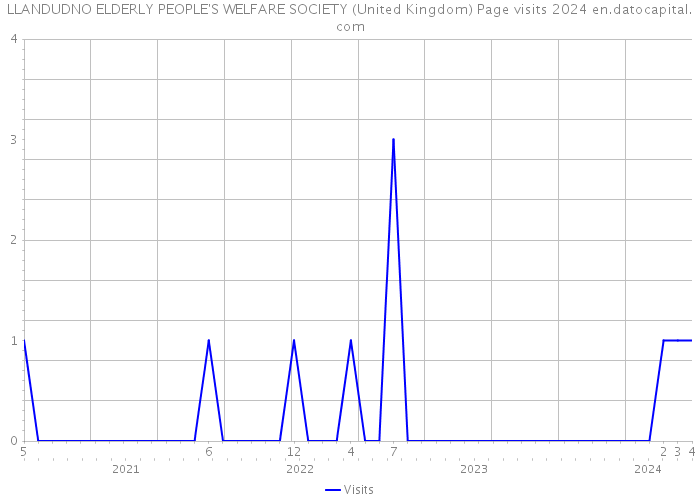 LLANDUDNO ELDERLY PEOPLE'S WELFARE SOCIETY (United Kingdom) Page visits 2024 