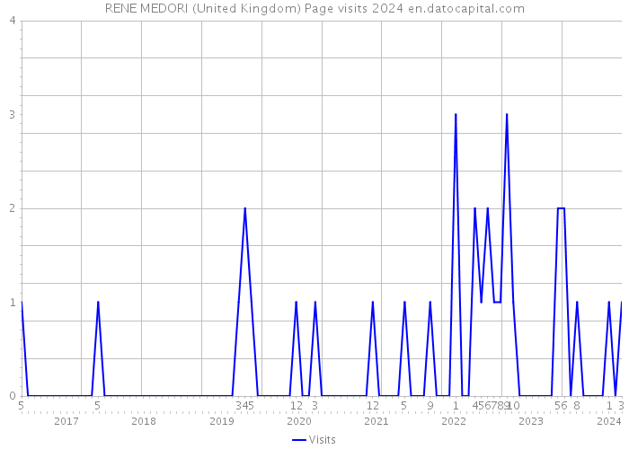 RENE MEDORI (United Kingdom) Page visits 2024 