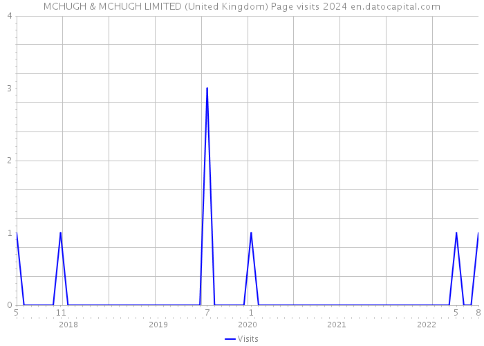 MCHUGH & MCHUGH LIMITED (United Kingdom) Page visits 2024 