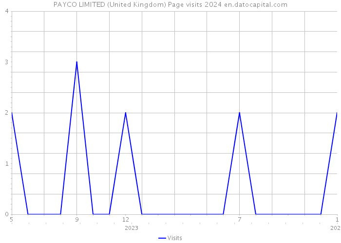 PAYCO LIMITED (United Kingdom) Page visits 2024 