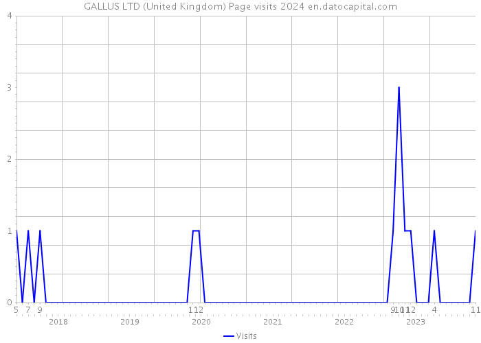 GALLUS LTD (United Kingdom) Page visits 2024 