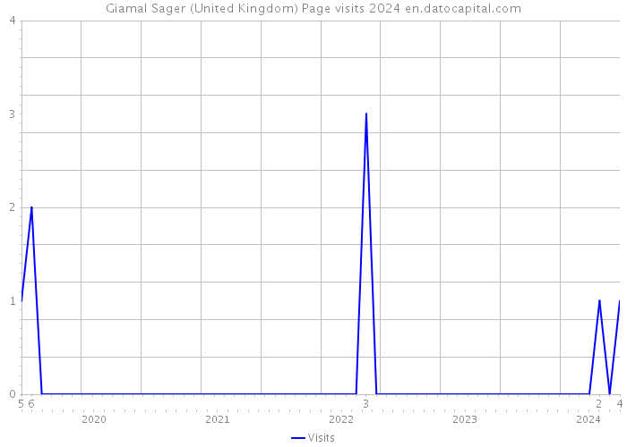 Giamal Sager (United Kingdom) Page visits 2024 