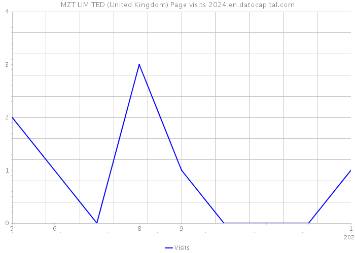 MZT LIMITED (United Kingdom) Page visits 2024 
