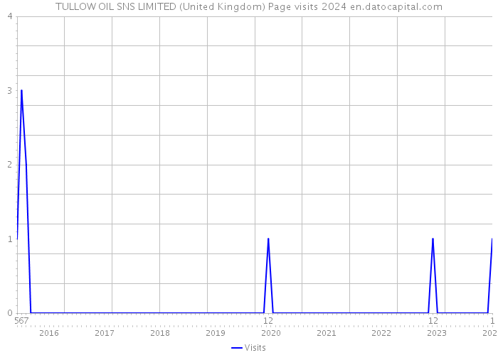 TULLOW OIL SNS LIMITED (United Kingdom) Page visits 2024 