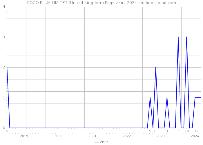 POGO PLUM LIMITED (United Kingdom) Page visits 2024 