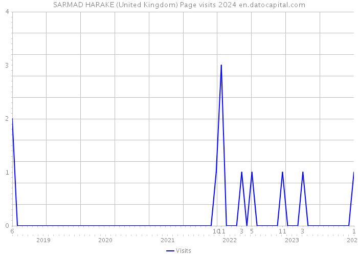 SARMAD HARAKE (United Kingdom) Page visits 2024 