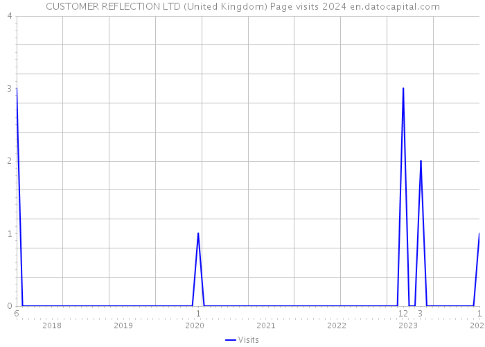 CUSTOMER REFLECTION LTD (United Kingdom) Page visits 2024 