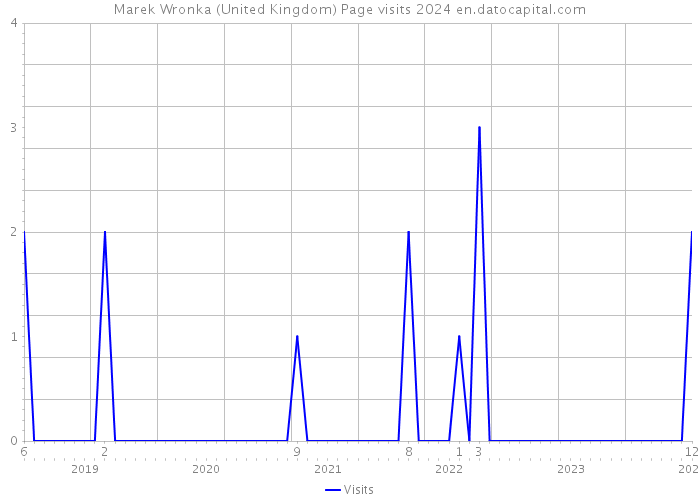 Marek Wronka (United Kingdom) Page visits 2024 