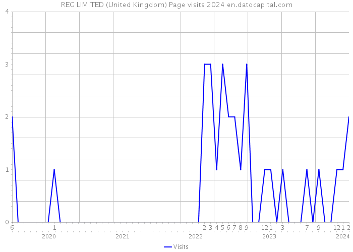 REG LIMITED (United Kingdom) Page visits 2024 