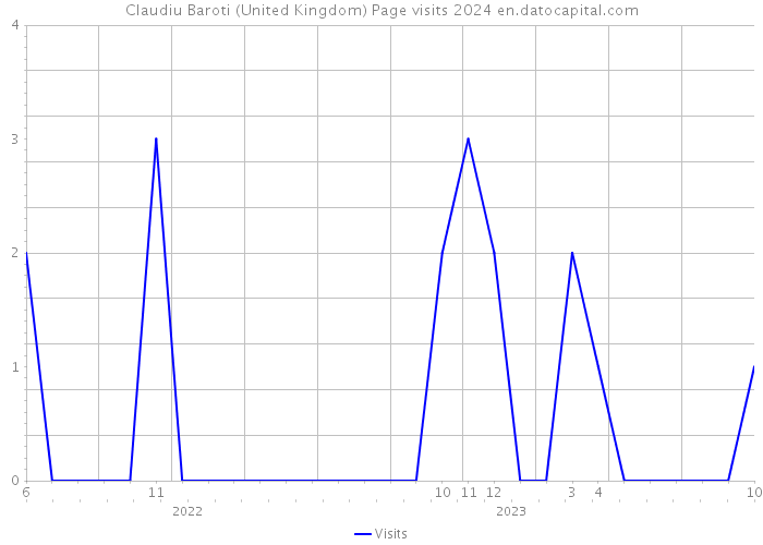 Claudiu Baroti (United Kingdom) Page visits 2024 
