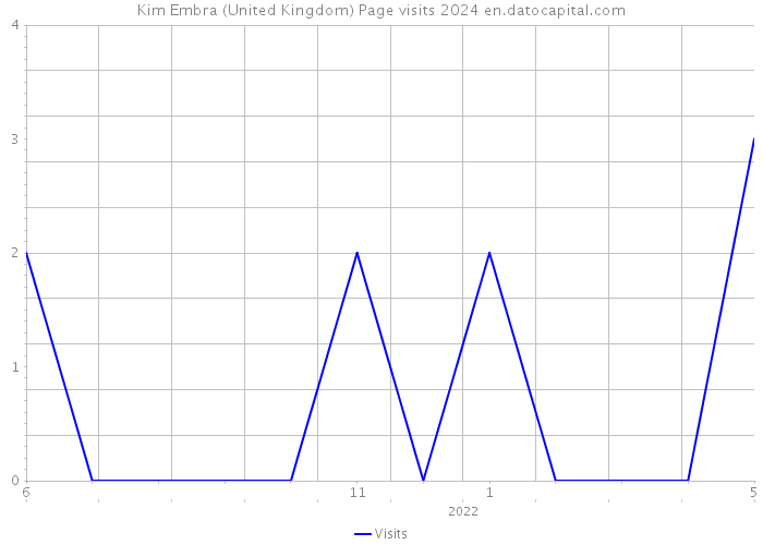 Kim Embra (United Kingdom) Page visits 2024 