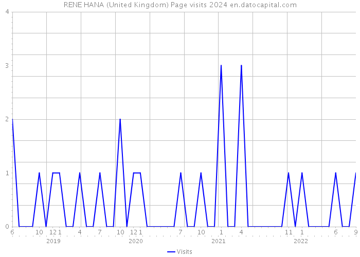 RENE HANA (United Kingdom) Page visits 2024 