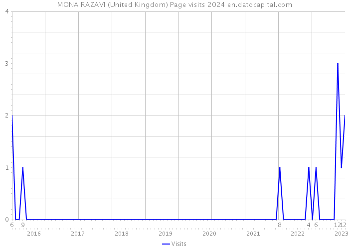 MONA RAZAVI (United Kingdom) Page visits 2024 