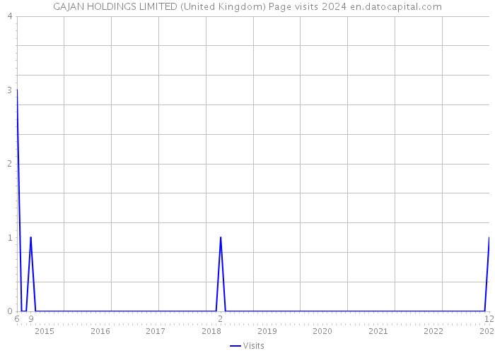 GAJAN HOLDINGS LIMITED (United Kingdom) Page visits 2024 