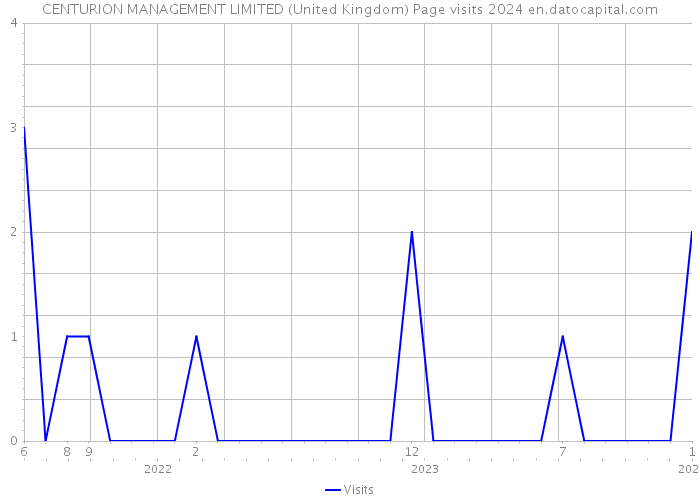 CENTURION MANAGEMENT LIMITED (United Kingdom) Page visits 2024 