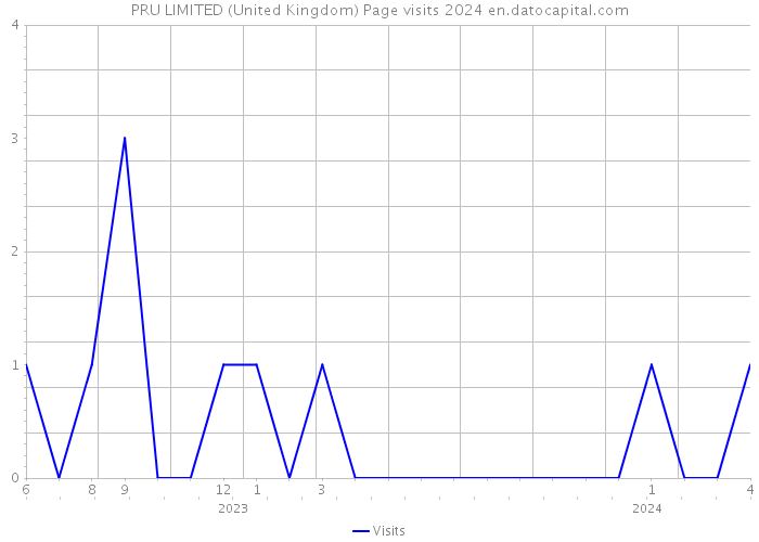 PRU LIMITED (United Kingdom) Page visits 2024 