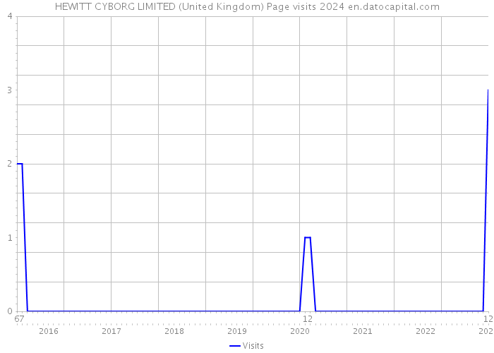 HEWITT CYBORG LIMITED (United Kingdom) Page visits 2024 