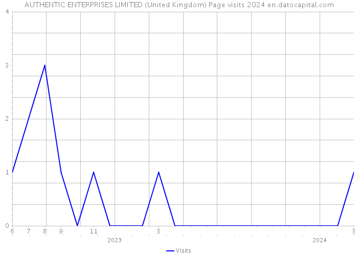AUTHENTIC ENTERPRISES LIMITED (United Kingdom) Page visits 2024 