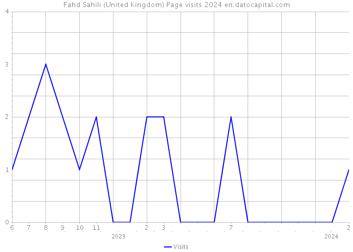 Fahd Sahili (United Kingdom) Page visits 2024 