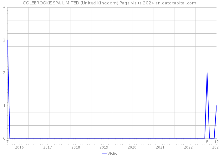 COLEBROOKE SPA LIMITED (United Kingdom) Page visits 2024 