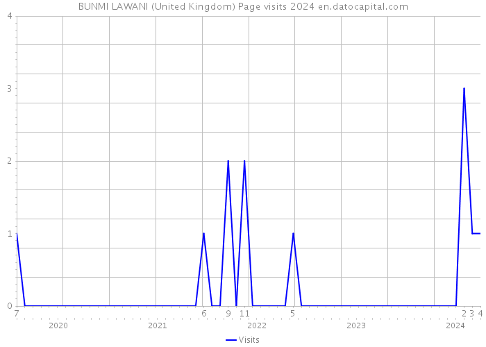 BUNMI LAWANI (United Kingdom) Page visits 2024 