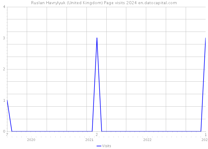 Ruslan Havrylyuk (United Kingdom) Page visits 2024 