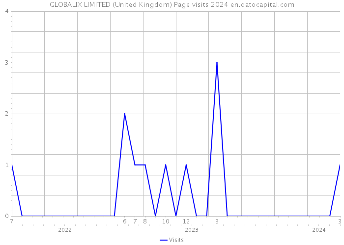 GLOBALIX LIMITED (United Kingdom) Page visits 2024 