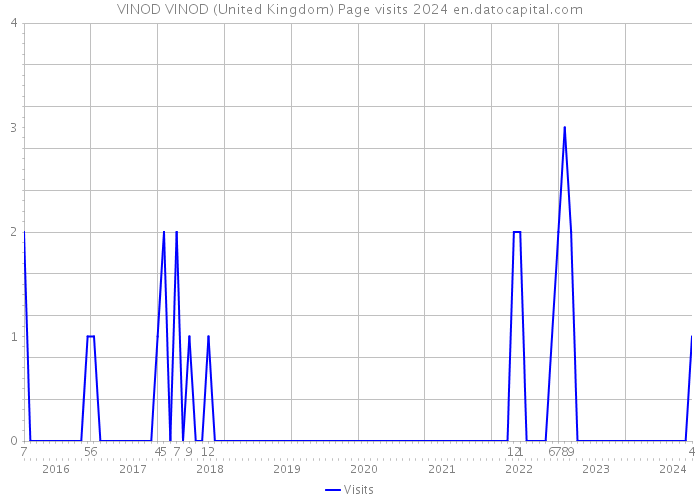 VINOD VINOD (United Kingdom) Page visits 2024 