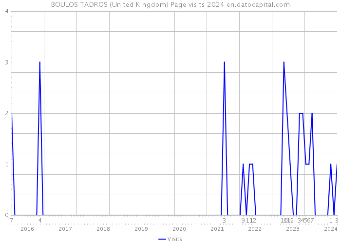 BOULOS TADROS (United Kingdom) Page visits 2024 