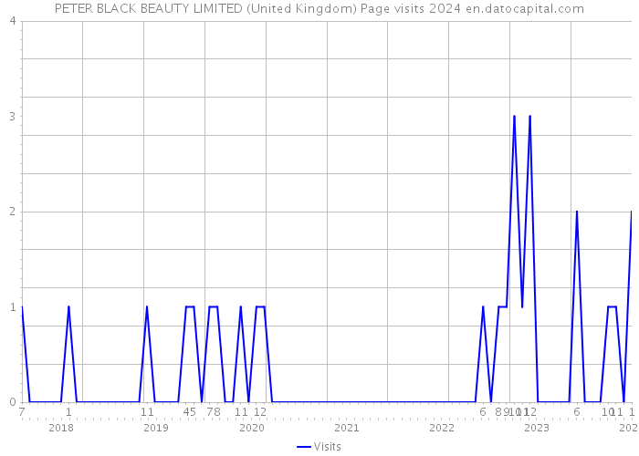 PETER BLACK BEAUTY LIMITED (United Kingdom) Page visits 2024 