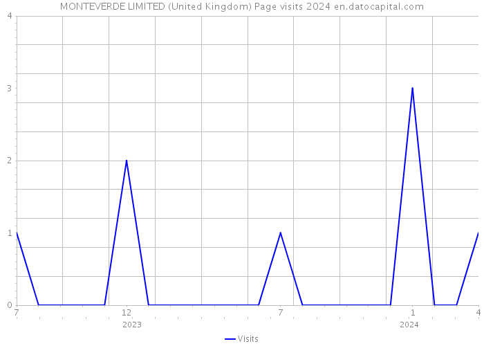 MONTEVERDE LIMITED (United Kingdom) Page visits 2024 
