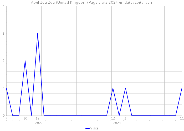 Abel Zou Zou (United Kingdom) Page visits 2024 