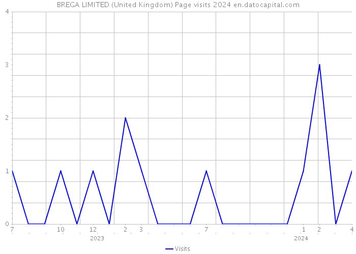 BREGA LIMITED (United Kingdom) Page visits 2024 
