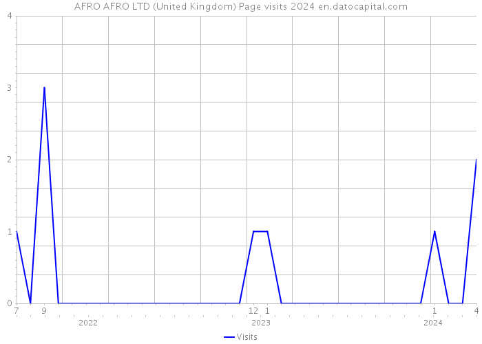 AFRO AFRO LTD (United Kingdom) Page visits 2024 