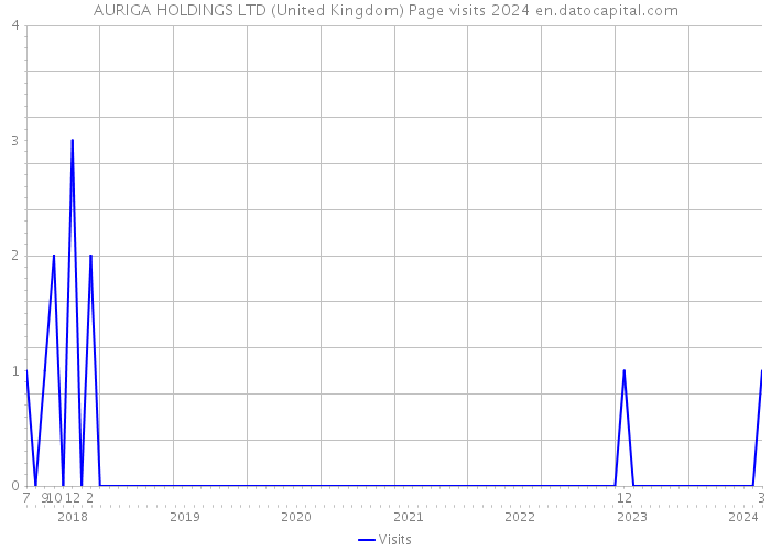 AURIGA HOLDINGS LTD (United Kingdom) Page visits 2024 
