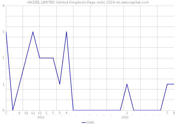 HAZZEL LIMITED (United Kingdom) Page visits 2024 