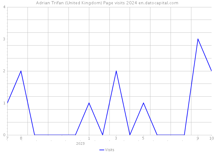 Adrian Trifan (United Kingdom) Page visits 2024 