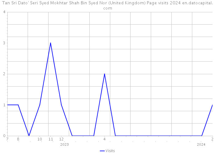 Tan Sri Dato' Seri Syed Mokhtar Shah Bin Syed Nor (United Kingdom) Page visits 2024 