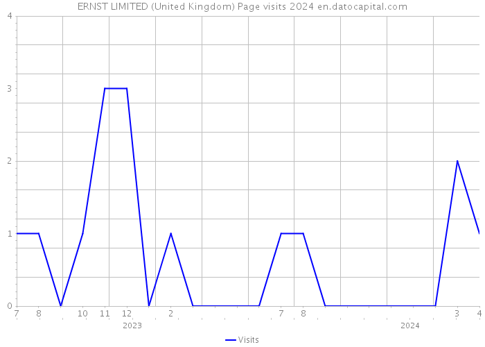 ERNST LIMITED (United Kingdom) Page visits 2024 