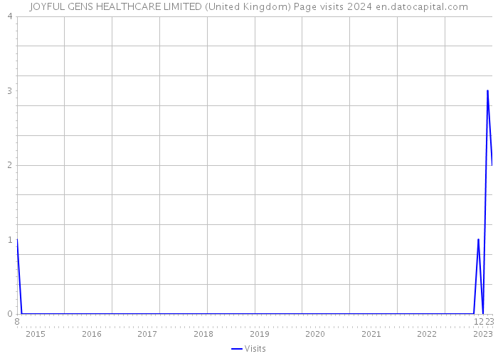 JOYFUL GENS HEALTHCARE LIMITED (United Kingdom) Page visits 2024 