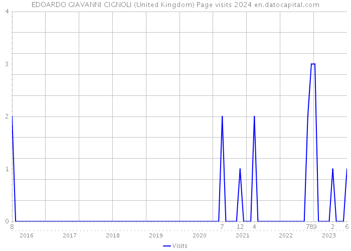 EDOARDO GIAVANNI CIGNOLI (United Kingdom) Page visits 2024 