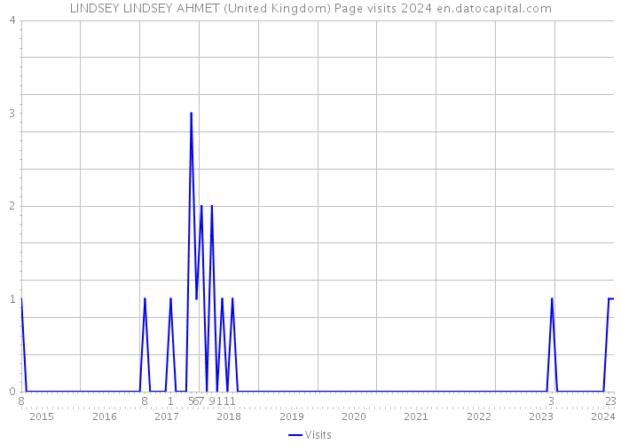 LINDSEY LINDSEY AHMET (United Kingdom) Page visits 2024 