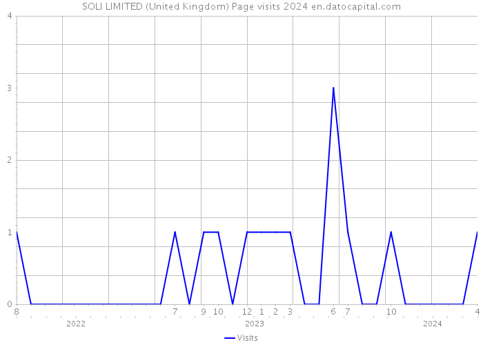 SOLI LIMITED (United Kingdom) Page visits 2024 