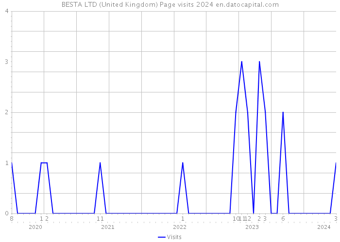 BESTA LTD (United Kingdom) Page visits 2024 