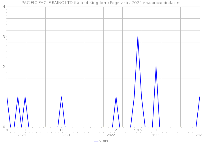 PACIFIC EAGLE BAINC LTD (United Kingdom) Page visits 2024 